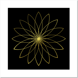 Lotus Flower - geometric pattern - graphic Posters and Art